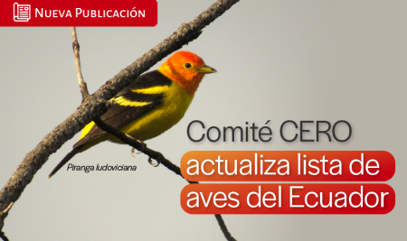 Ecuador cuenta actualmente con 1722 especies de aves